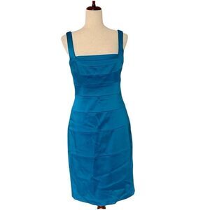 Jax sleeveless cocktail dress in peacock blue size 10